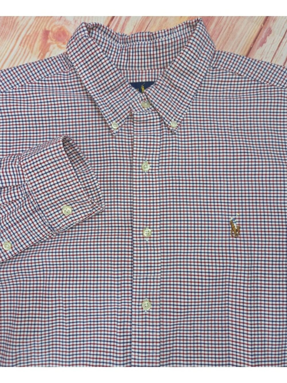 Ralph Lauren Mens Classic Fit Red/Blue Check Shirt XL